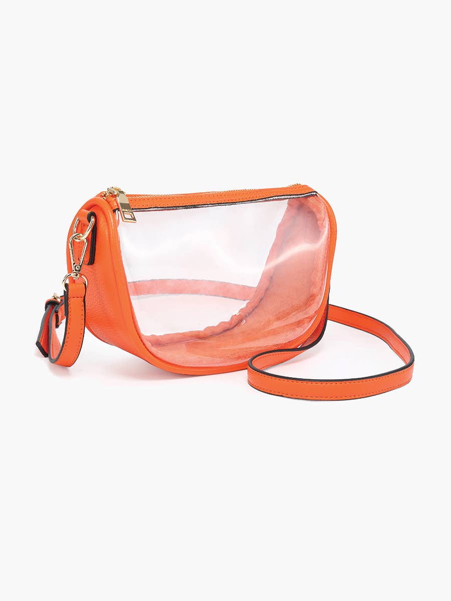 M2729 Peyton Clear Banana Crossbody Bag: Orange