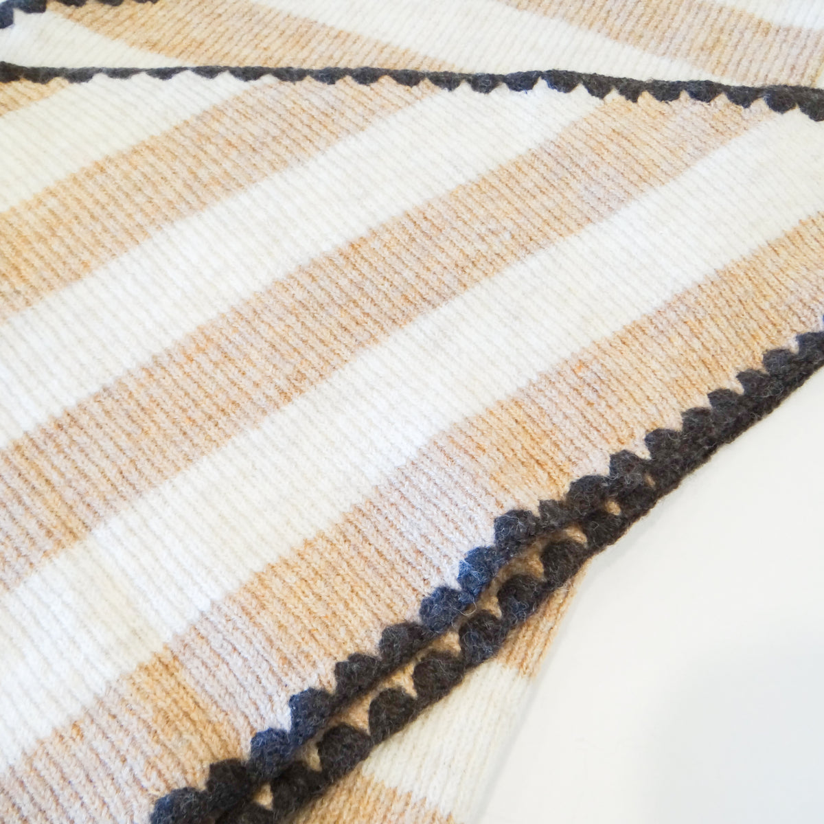 Oatmeal Creme Triangle Scarf