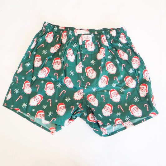 Men's Candy Cane Santa Boxers