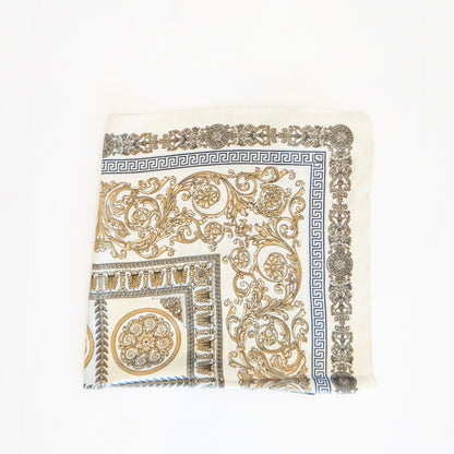 Floral Greek Key Scarf