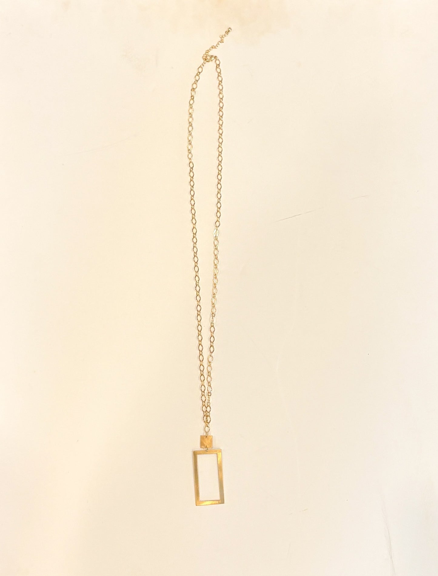 Linear Gold Frame Necklace