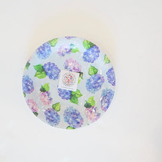 Hydrangeas 16ct 9" Paper Plates