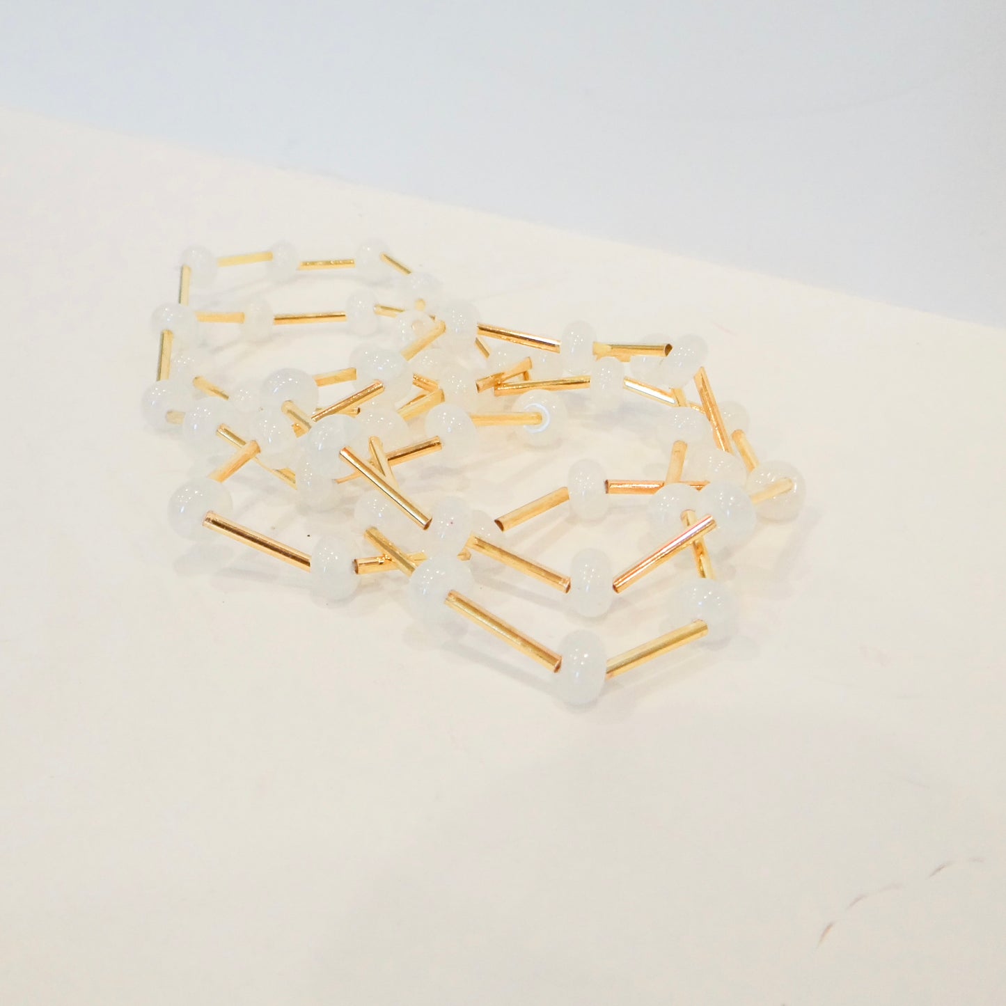 Beaded Clear Bracelet Set