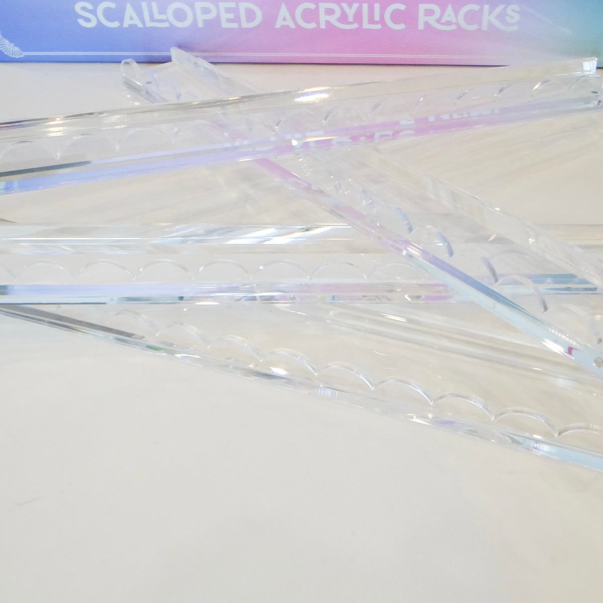Scalloped Mahjong Racks and Pushers
