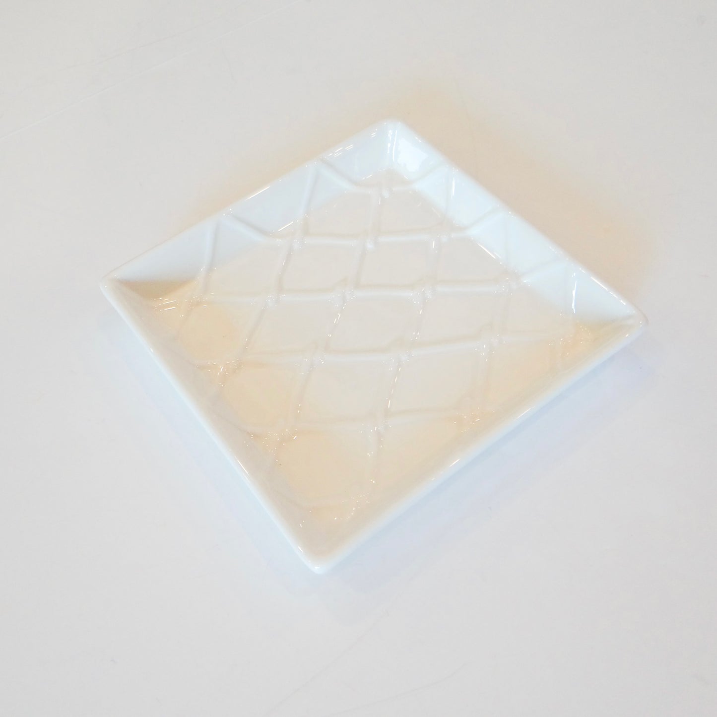 White Textured Napkin Tray