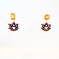 Auburn Tigers Rhinestone Earrings