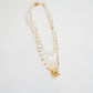 Layered Necklace with Pearls and Clasp
