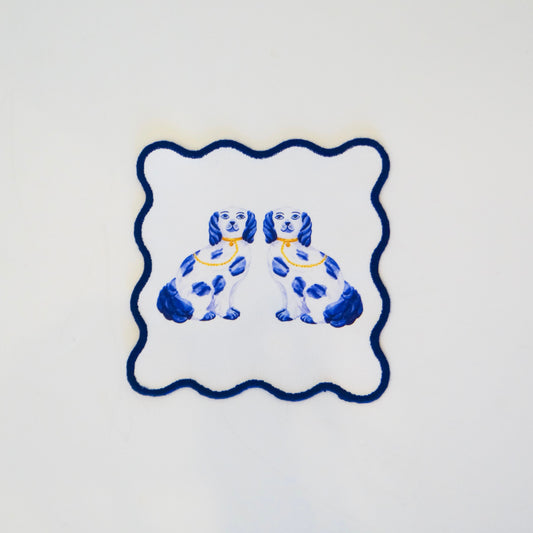 Staffordshire Dogs Cocktail Squares