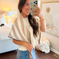 Oatmeal Creme Triangle Scarf