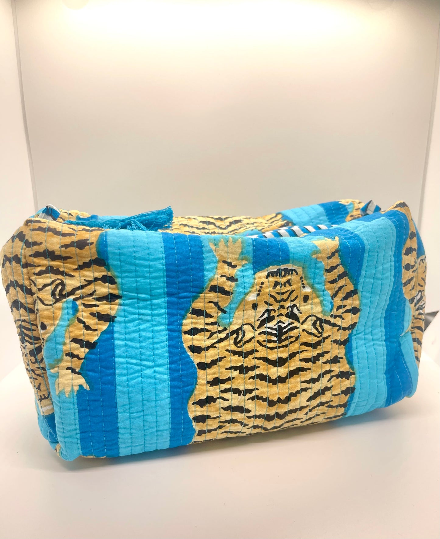 Tiger Tango Quilted Cosmetic Bag