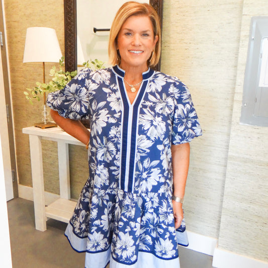 Shades of Blue Mini Dress
