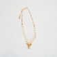 Partially Beaded Pearl Necklace