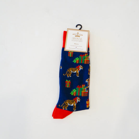 Men's Tiger Christmas Socks