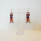 Aubie the Tiger Pearl Drop Earrings