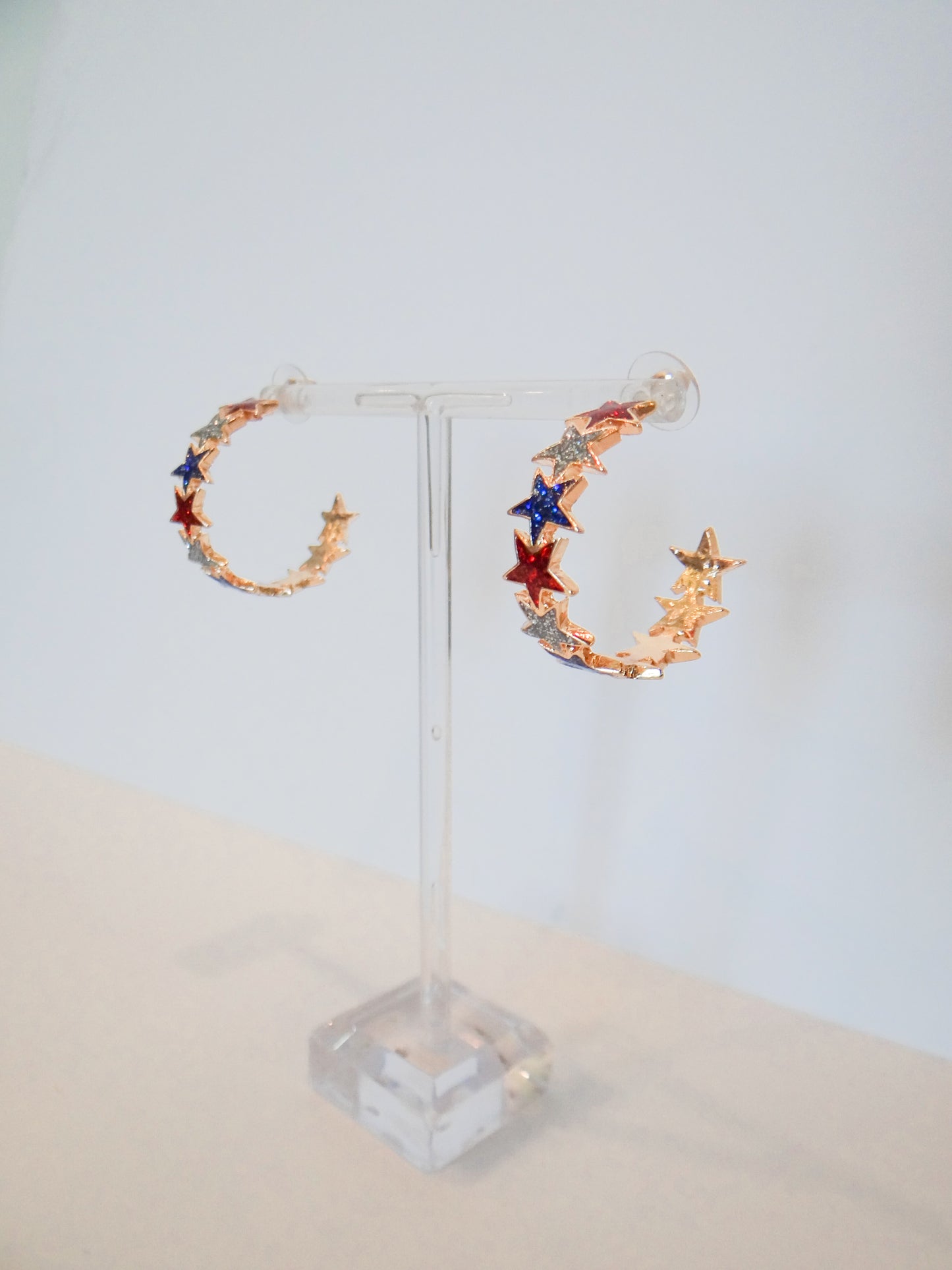 Star Spangled Glitter Hoops