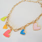 Colorful Heart Charm Necklace