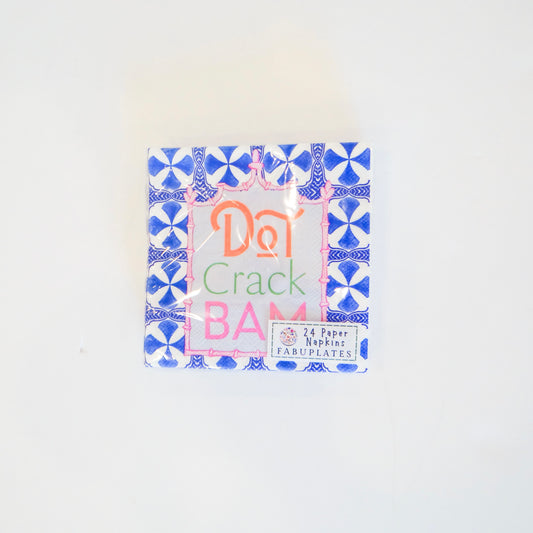 Mahjong Blue Tile 24ct Cocktail Napkins