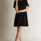 P. CILL Butter Modal Short Sleeve Dress: Navy / M
