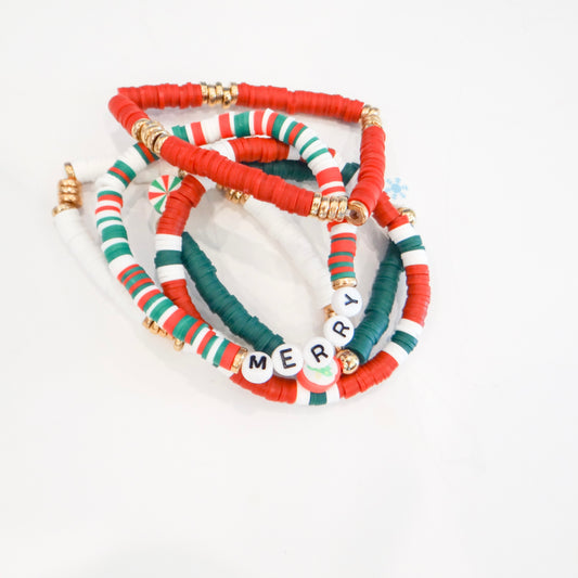 Merry Christmas Bracelet Set