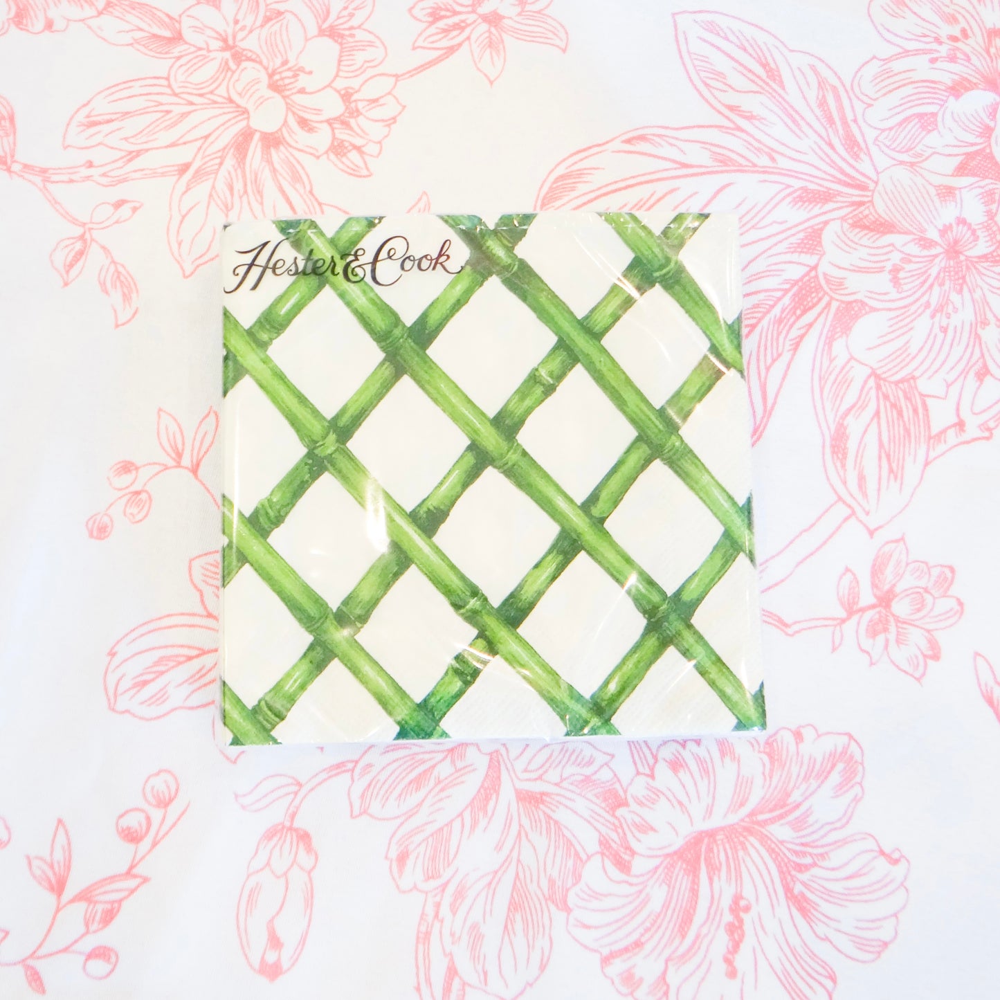 Green Lattice Cocktail Napkins