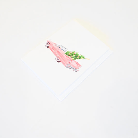 Pink Cadillac Christmas Card