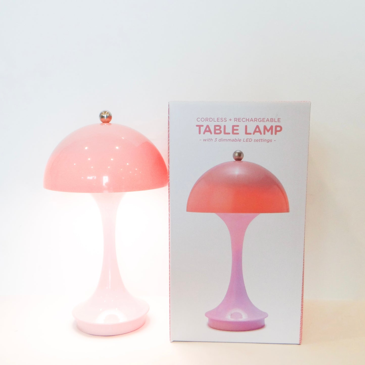 Pink Mushroom Cordless Lamp