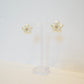 Pearl Rhinestone Flower Stud