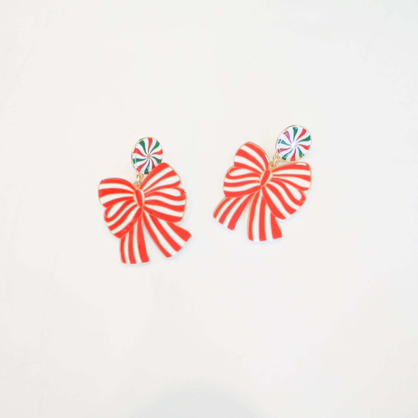Christmas Candy Bow Earrings