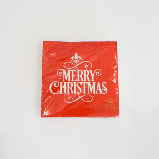 Fleur Merry Christmas Cocktail Napkins