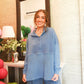 Cobalt Blue Waffle Quarter Zip