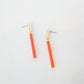 Gold and Orange Dangle Earrings