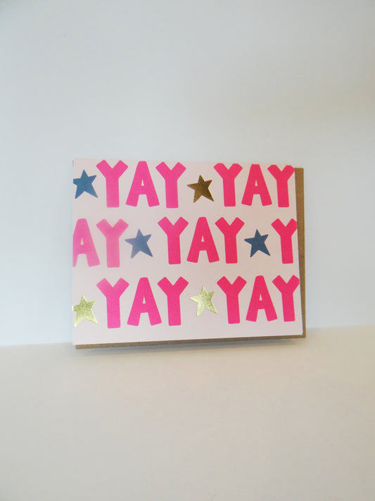 Yay Stars Greeting Card