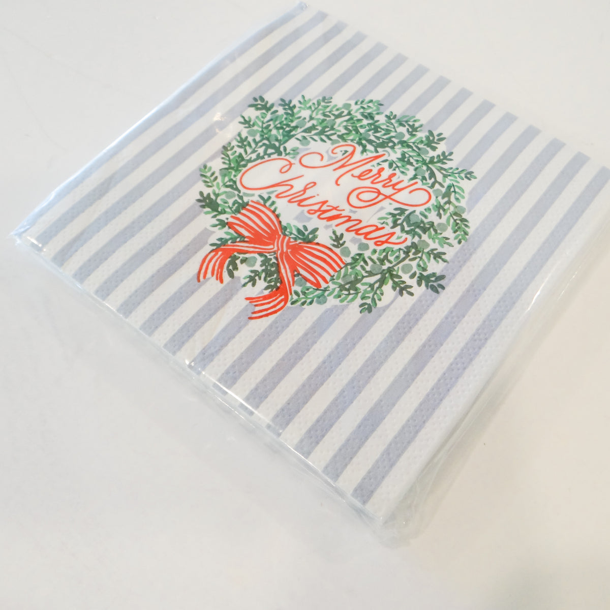 Wreath & Ribbon Cocktail Napkins