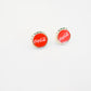 Coca Cola Bottle Cap Stud Earrings