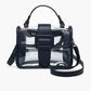 M2728 Toni Clear Flapover Crossbody Bag: Black