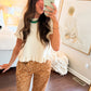 Ruffled Cream Sweater