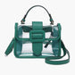 M2728 Toni Clear Flapover Crossbody Bag: Black