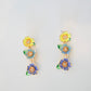 Buttercup Blooms Enamel Earrings