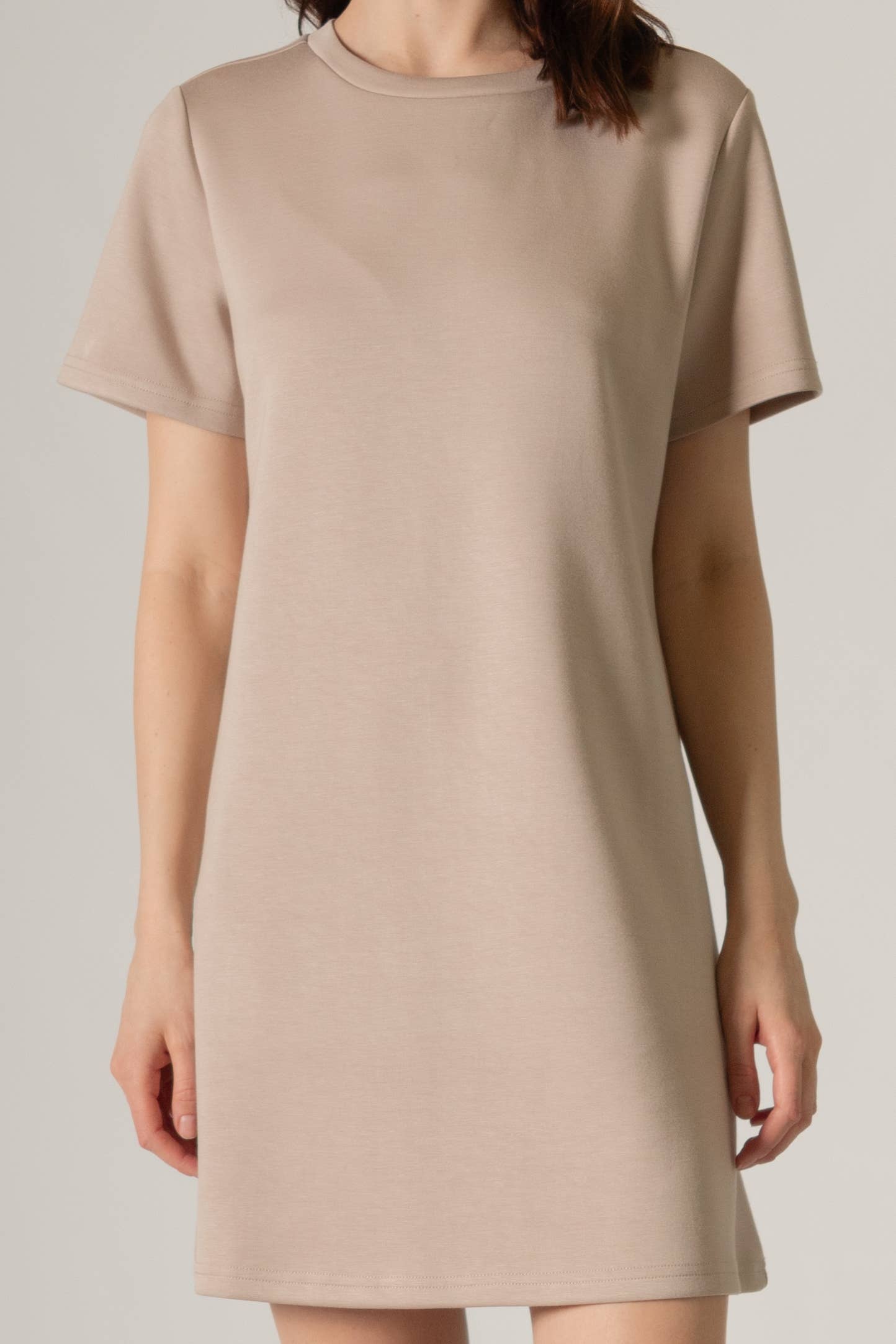 P. CILL Butter Modal Short Sleeve Dress: Navy / M