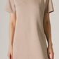 P. CILL Butter Modal Short Sleeve Dress: Navy / XS