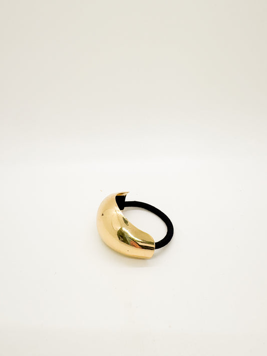 Gold Dome Ponytail Cuff