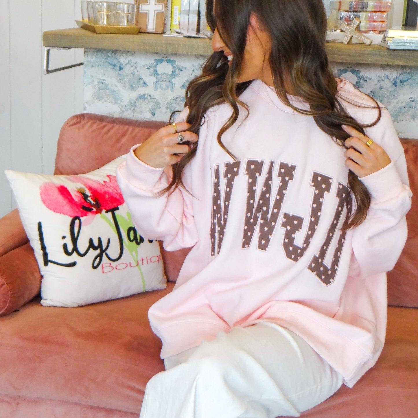 WWJD Heart Crew Neck