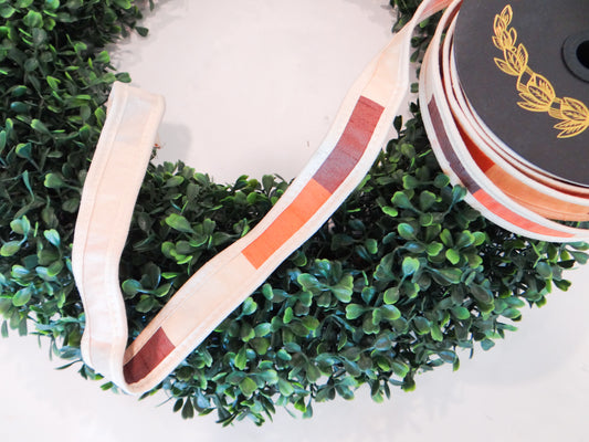 John Mark Enterprises Ribbon - Dupion Block Stripe 1x10 yd
