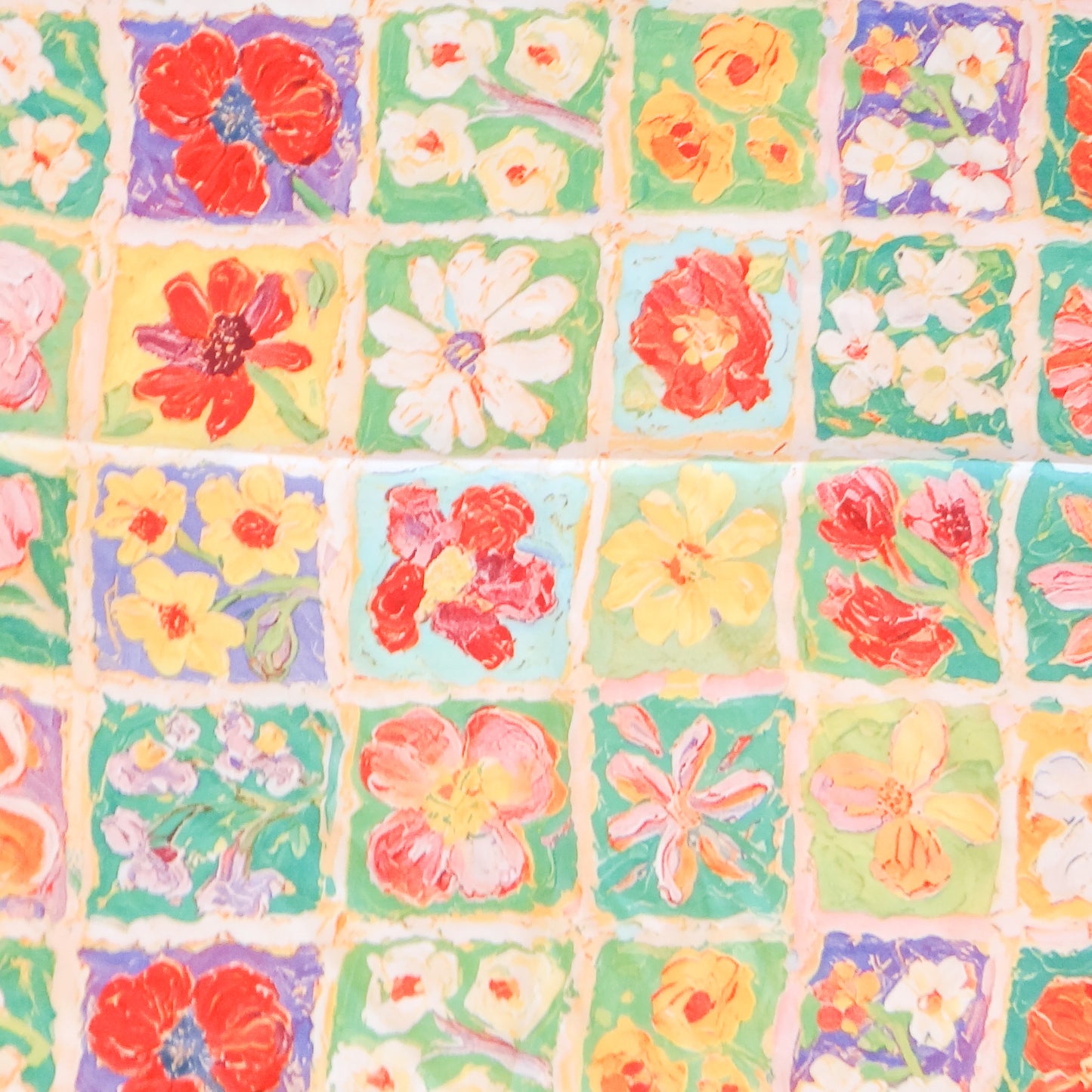 Flower Stamp Scarf