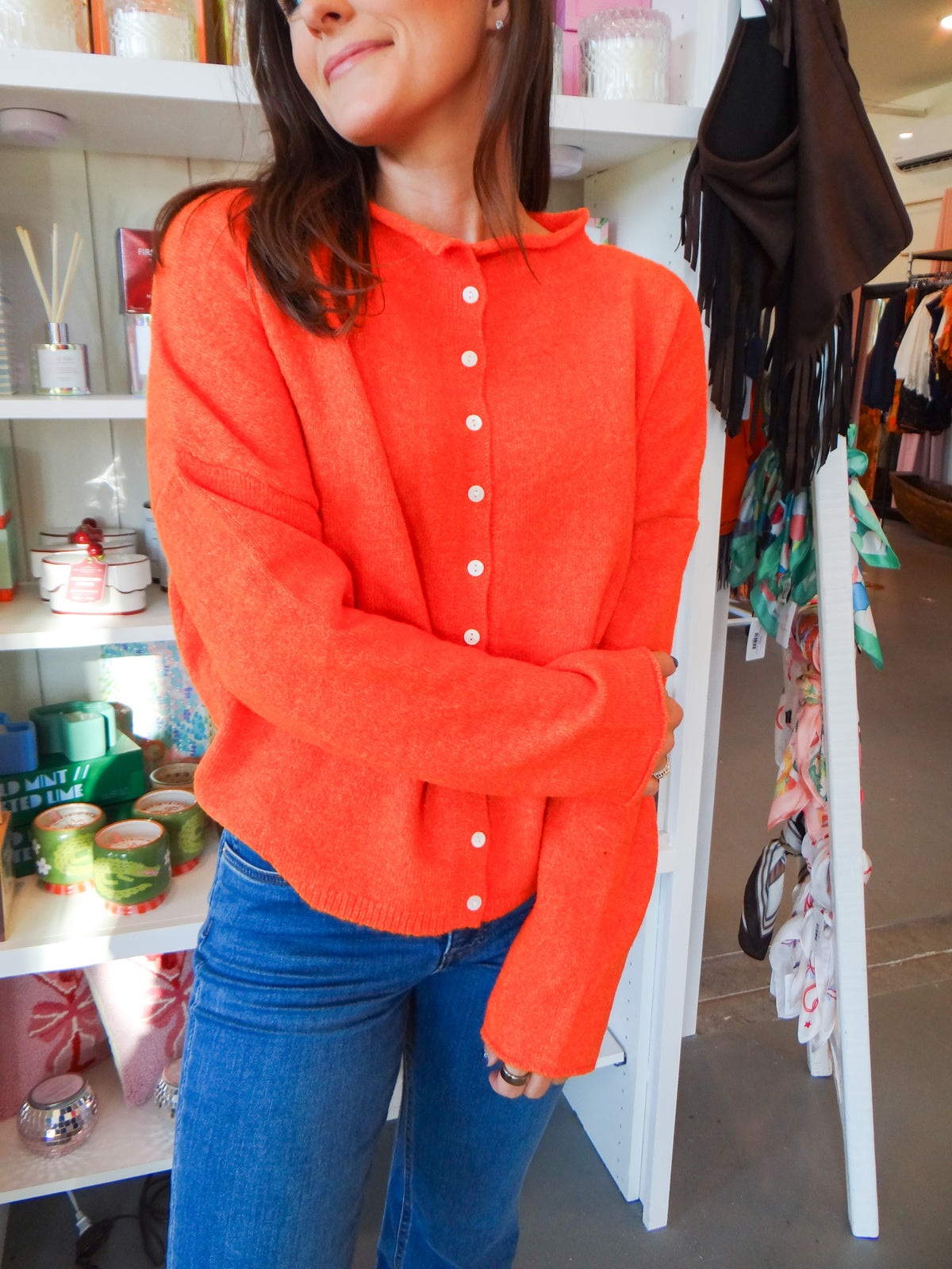 Orange Hour Cardigan