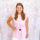 Blush and Button Vest Top