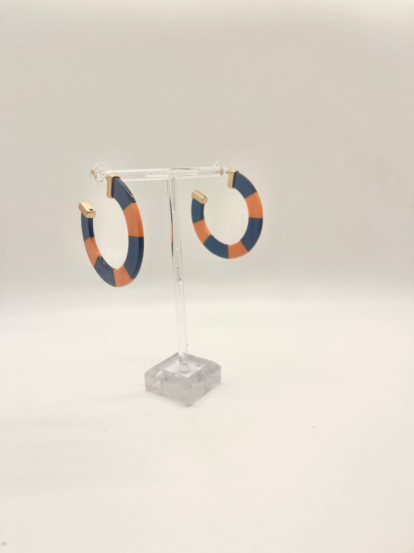 Melody Navy & Orange Earrings