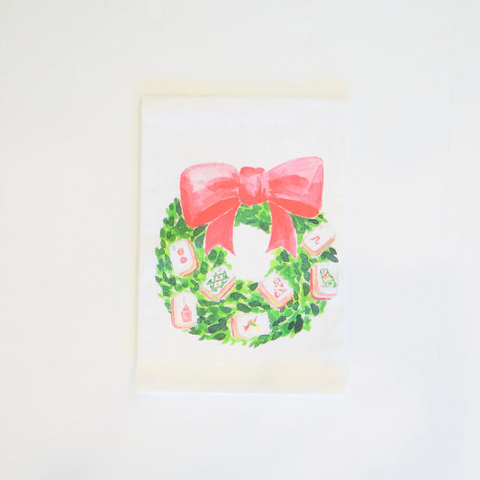Mahjong Wreath Tea Towel