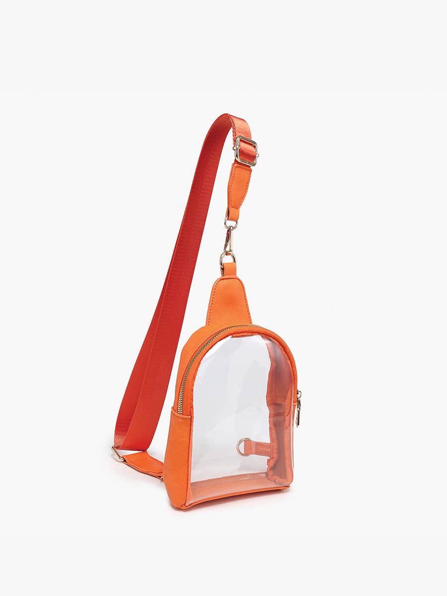 M2436CR Ellen Clear Sling Bag w/ Removable Guitar Strap: Taupe