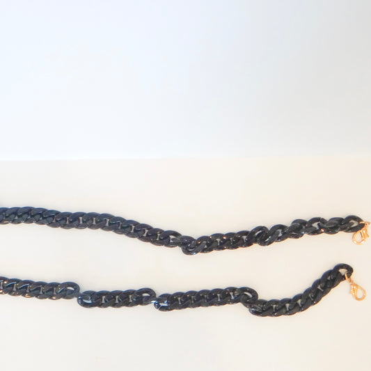 Black Chunky Chain Purse Strap
